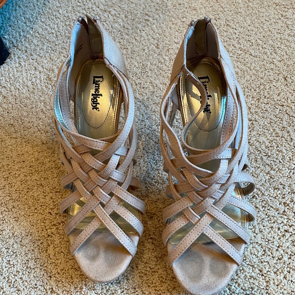 Light brown high heels